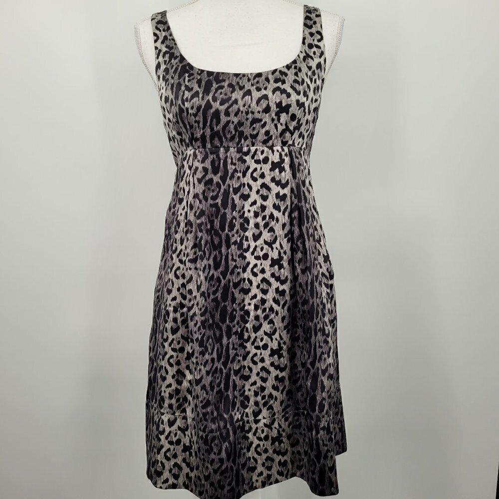 The Limited 100% Silk Sleeveless Leopard Print Dress